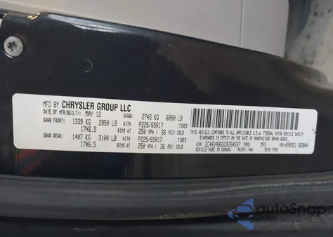 2012 Volkswagen Routan Se z USA, uszkodzony, nr VIN 2C4RVABG5CR354597